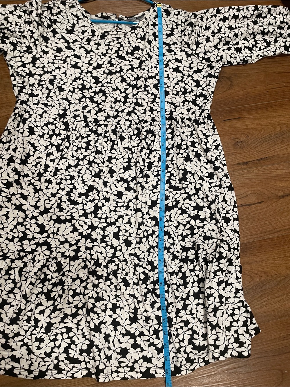 100% cotton black and white dress
